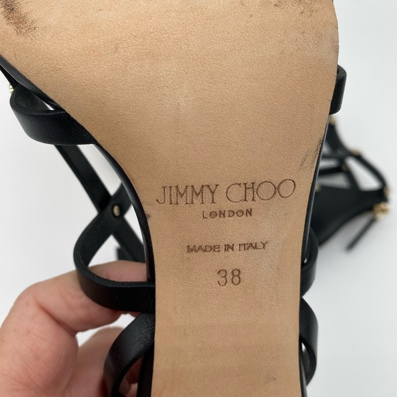 Jimmy Choo Tina Studded Cage Sandals EU 38 - Picture 3 of 9